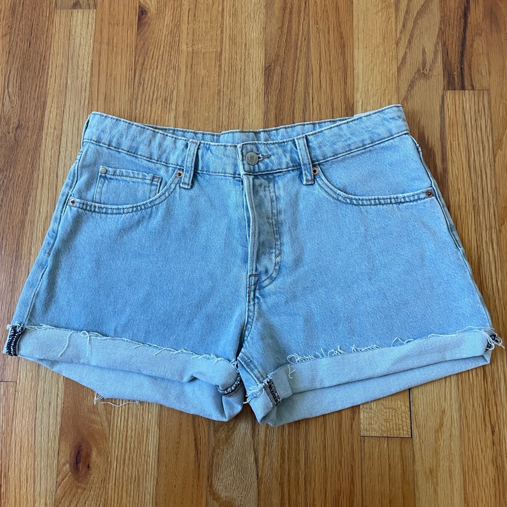 Light Blue Denim Women Shorts